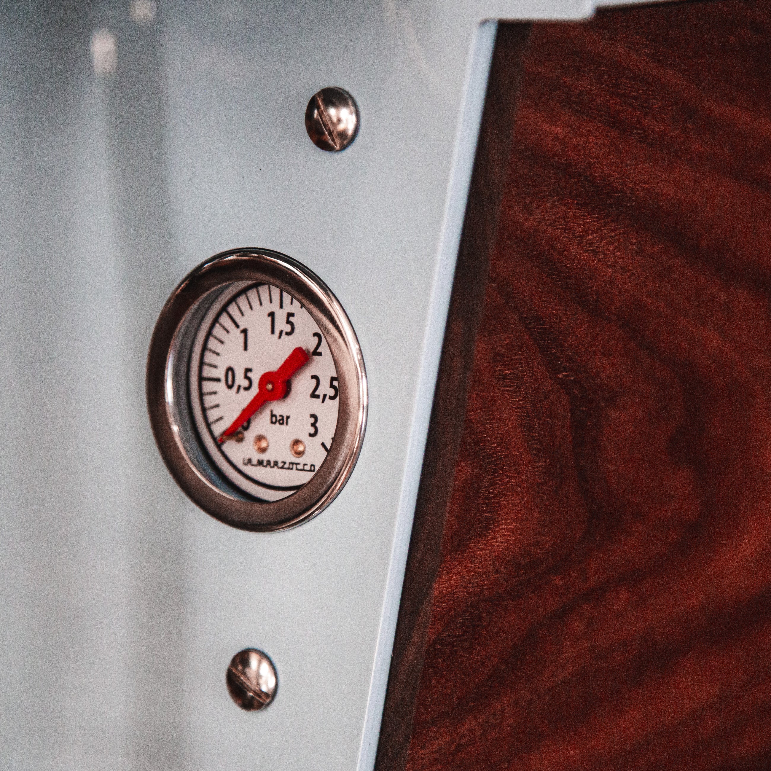 Rare Custom La Marzocco Linea Mini R - Blue and Walnut Espresso Machine